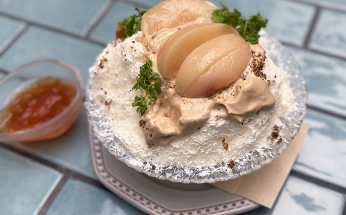 桃と紅茶の<wbr>ヨーグルトかき氷<br>（15:00~）