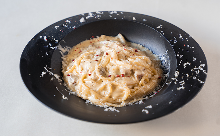自家製ベーコンの<wbr>カルボナーラ